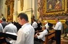 Śpiew podczas Mszy św. w kościele p.w.Św Augustyna