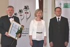 Od prawej Piotr Jańczak,Monika Wilkiewicz i G.Handke